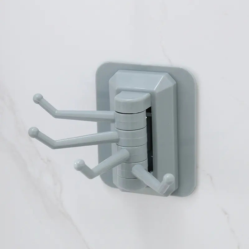 Estante Giratorio de Pared con Ganchos Adhesivos – Organización sin Taladros