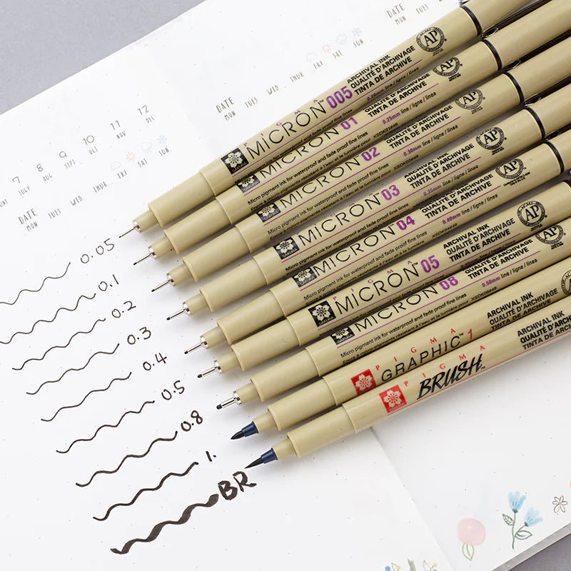 Set de Plumas – Tinta Negra Profesional para Dibujo, Caligrafía y Arte
