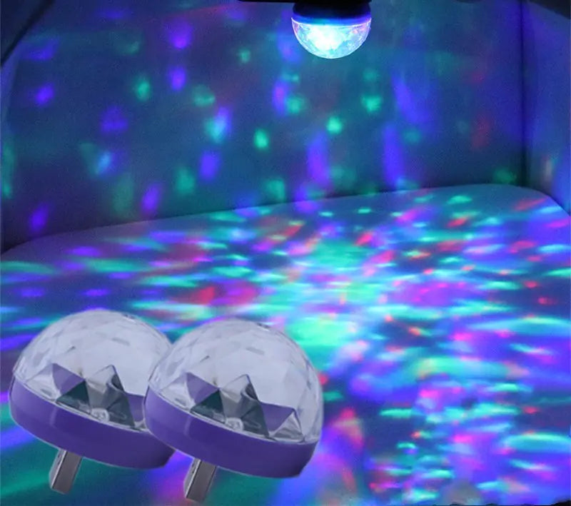 Luz LED USB para Coche con Control de Voz y Ritmo Musical