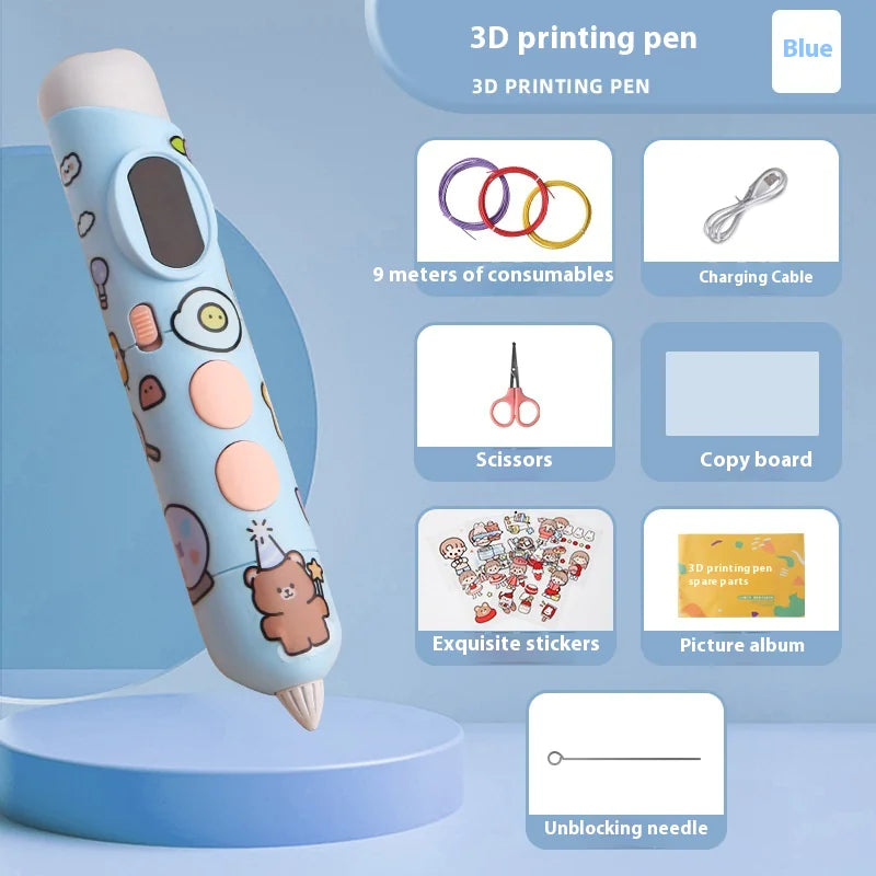 Pluma 3D Inteligente con Pantalla LED para Niños