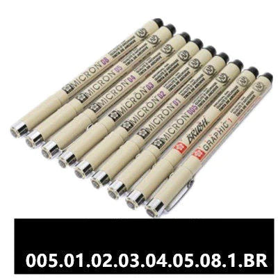Set de Plumas  – Tinta Negra Profesional para Dibujo, Caligrafía y Arte